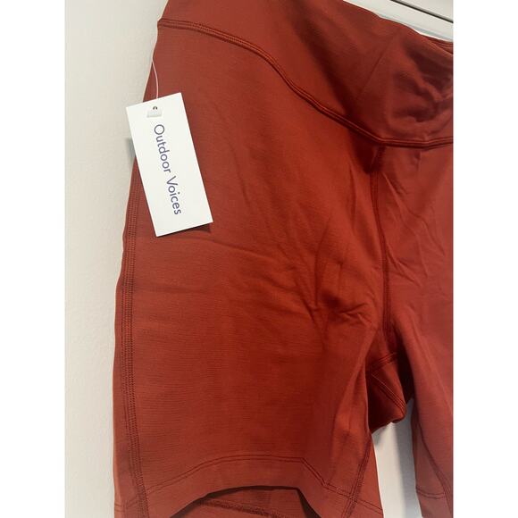 NWT Outdoor Voices Move Free 6” Bike Shorts Saddle Brown Size XXS - Picture 6 of 7